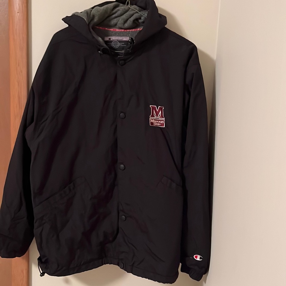✅ CHAMPION Missouri State University MSU Bears Hooded Nylon All Weather Jacket